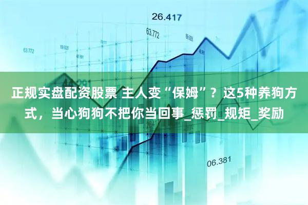 正规实盘配资股票 主人变“保姆”？这5种养狗方式，当心狗狗不把你当回事_惩罚_规矩_奖励
